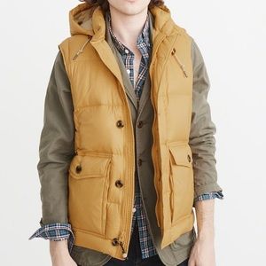Abercrombie Down-Filled Puffer Vest Yellow